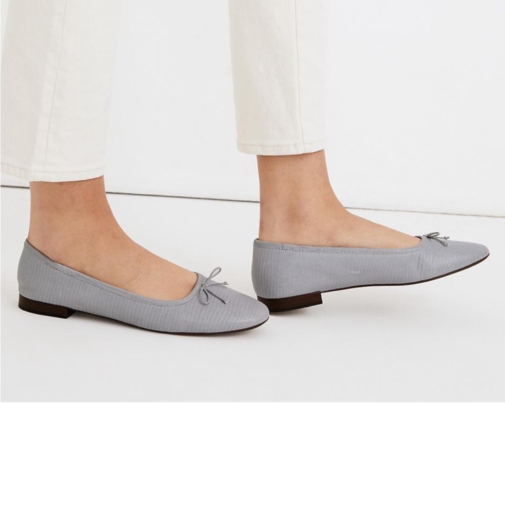 Madewell Adelle “Morning Mist” Lilac Textured Women's Gray/Purple Ballet Flats